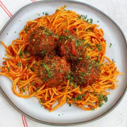 Air Fryer Spaghetti And Meatballs