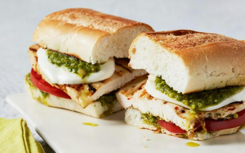 Grilled Pesto Chicken Sandwiches