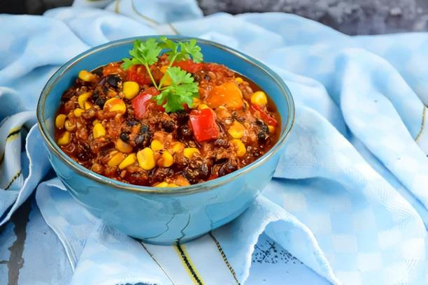 Sweet Potato And Black Bean Bowl With Lime Dressing