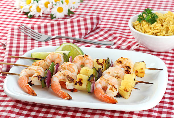 Grilled Shrimp Skewers With Vegetables