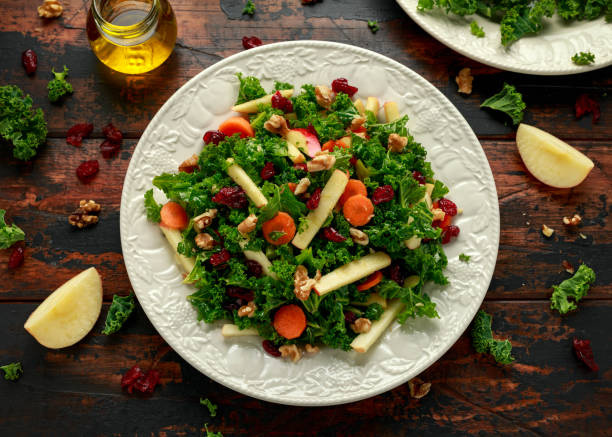 Roasted Butternut Squash Salad with Kale and Pomegranate Seeds