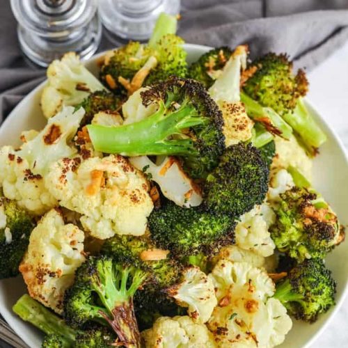 Roasted Broccoli And Cauliflower