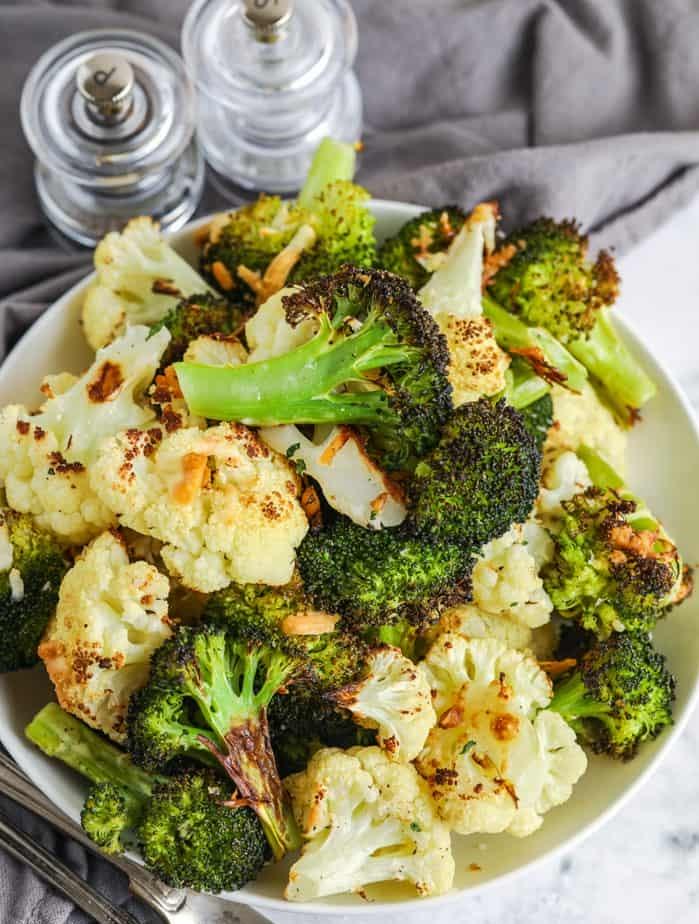 Roasted Broccoli And Cauliflower