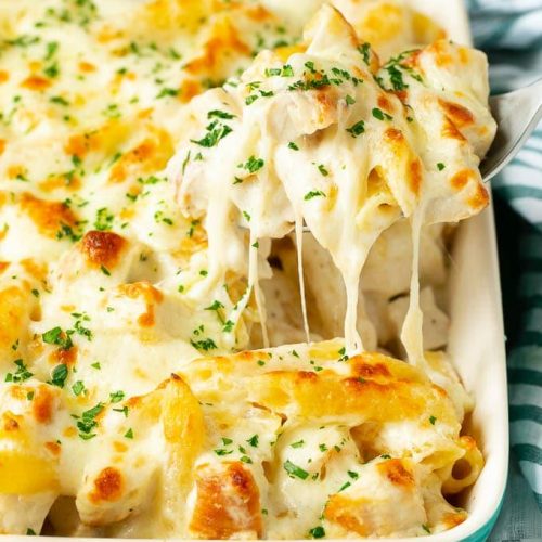 Chicken Alfredo Bake