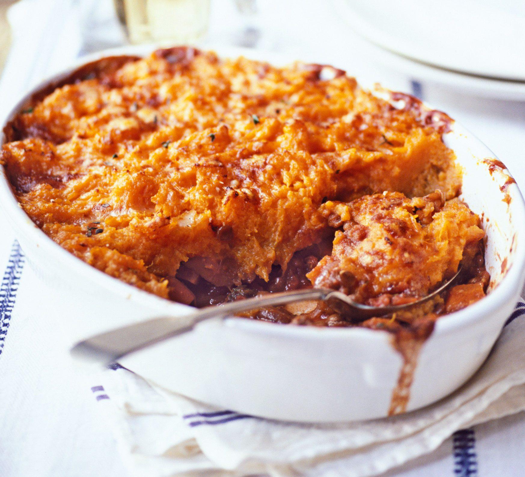 Veggie Shepherd's Pie With Sweet Potato Mash