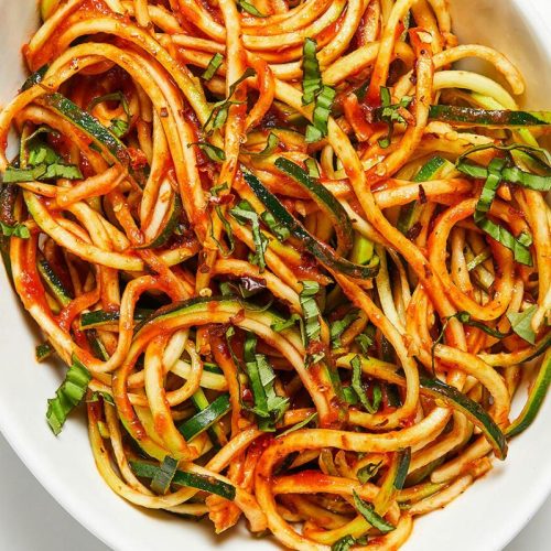 Zucchini Noodles With Marinara Sauce